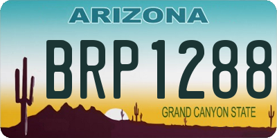AZ license plate BRP1288