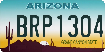 AZ license plate BRP1304
