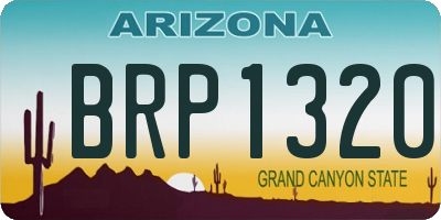 AZ license plate BRP1320