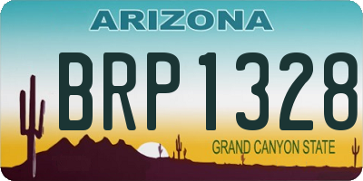 AZ license plate BRP1328