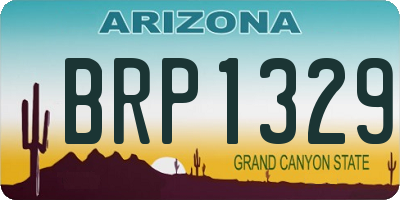 AZ license plate BRP1329