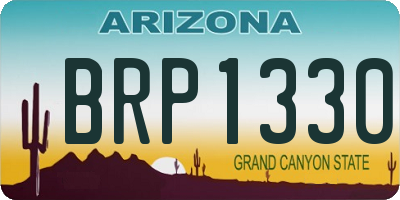 AZ license plate BRP1330