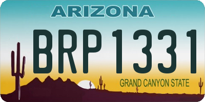 AZ license plate BRP1331