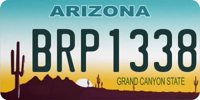 AZ license plate BRP1338