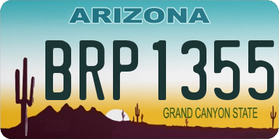 AZ license plate BRP1355