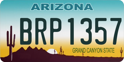 AZ license plate BRP1357