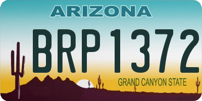 AZ license plate BRP1372
