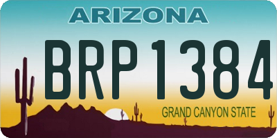 AZ license plate BRP1384