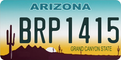 AZ license plate BRP1415