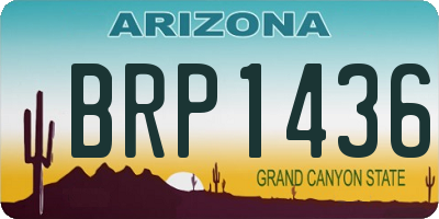 AZ license plate BRP1436