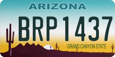 AZ license plate BRP1437