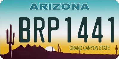 AZ license plate BRP1441
