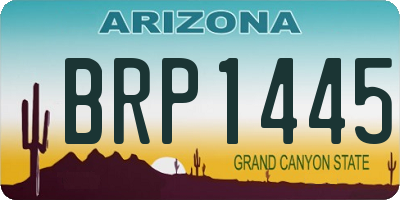 AZ license plate BRP1445