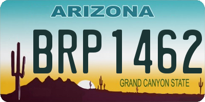 AZ license plate BRP1462
