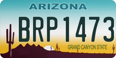 AZ license plate BRP1473