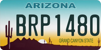 AZ license plate BRP1480