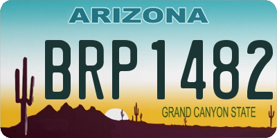 AZ license plate BRP1482