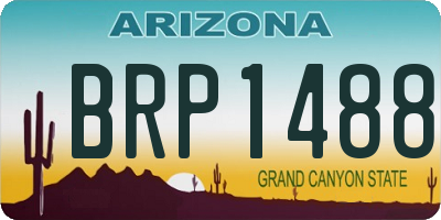 AZ license plate BRP1488
