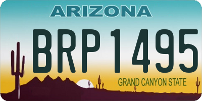 AZ license plate BRP1495