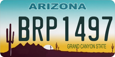 AZ license plate BRP1497