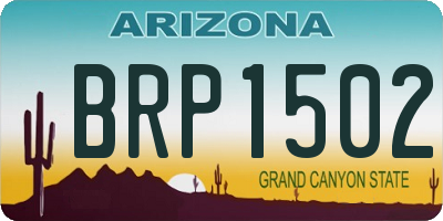 AZ license plate BRP1502