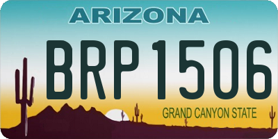 AZ license plate BRP1506