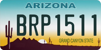 AZ license plate BRP1511