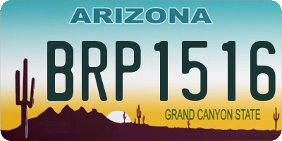 AZ license plate BRP1516