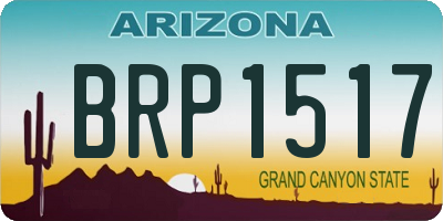 AZ license plate BRP1517