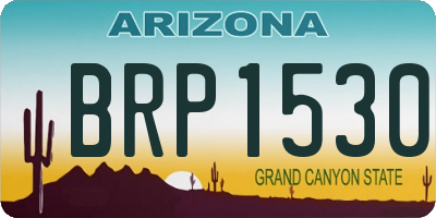 AZ license plate BRP1530