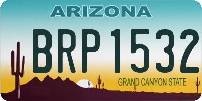 AZ license plate BRP1532