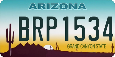 AZ license plate BRP1534
