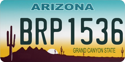 AZ license plate BRP1536