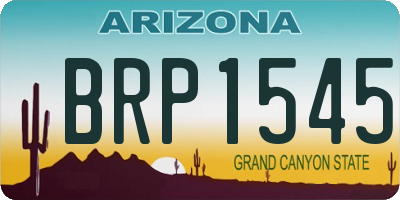 AZ license plate BRP1545