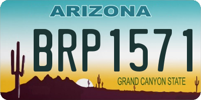 AZ license plate BRP1571