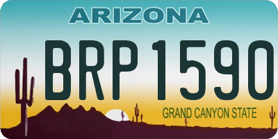 AZ license plate BRP1590