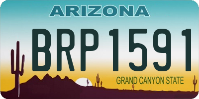 AZ license plate BRP1591