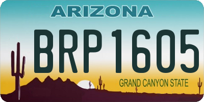 AZ license plate BRP1605