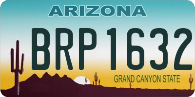 AZ license plate BRP1632