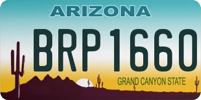 AZ license plate BRP1660