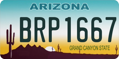 AZ license plate BRP1667