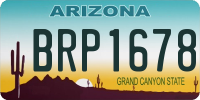 AZ license plate BRP1678