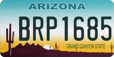 AZ license plate BRP1685