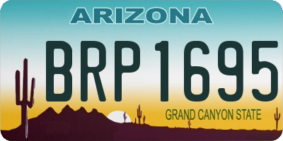 AZ license plate BRP1695