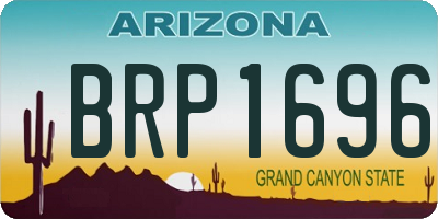 AZ license plate BRP1696