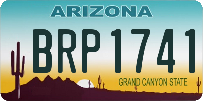 AZ license plate BRP1741