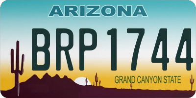 AZ license plate BRP1744