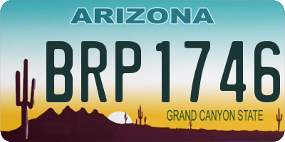 AZ license plate BRP1746