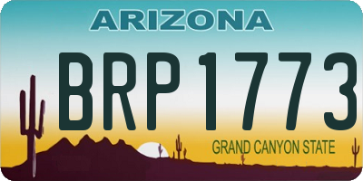 AZ license plate BRP1773