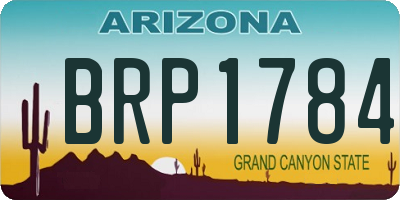 AZ license plate BRP1784